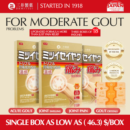 【Mitsui Pharma official】**Pain Relief Gout Patch – Fast-Acting, Targeted Relief for Joint Discomfort and Swelling**