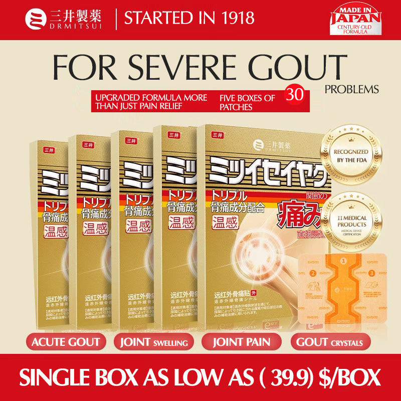 【Mitsui Pharma official】**Pain Relief Gout Patch – Fast-Acting, Targeted Relief for Joint Discomfort and Swelling**
